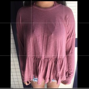 Long sleve peplum top